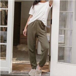 Jenni Kayne Saturday Jogger Sweatpants - Green (Size XL)